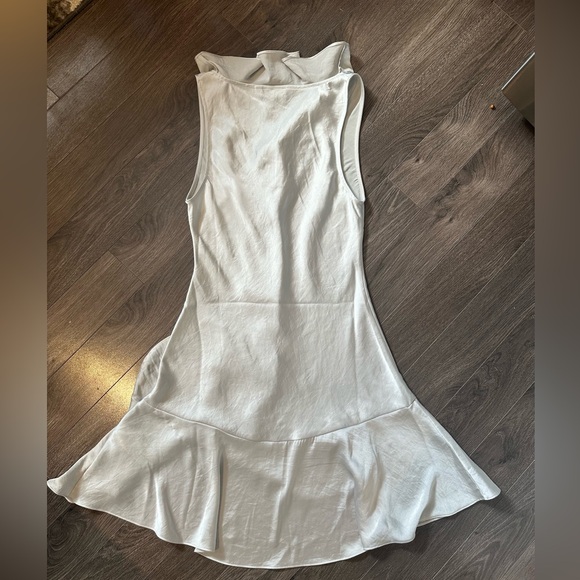 Aritzia Hera Satin Silver Dress - Picture 3 of 5